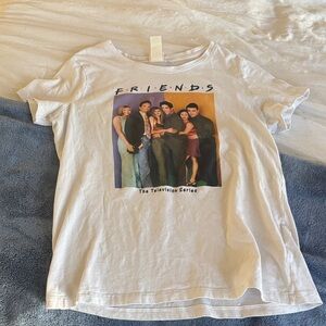 White Friends TV Show Graphic T-Shirt